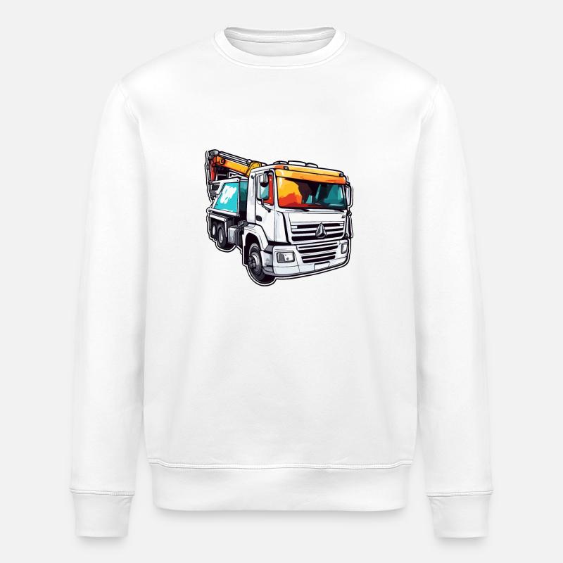 Kran / Baustelle / Seilwinde / Kransystem - Stanley/Stella Unisex Bio-Sweatshirt ROLLER - Weiß