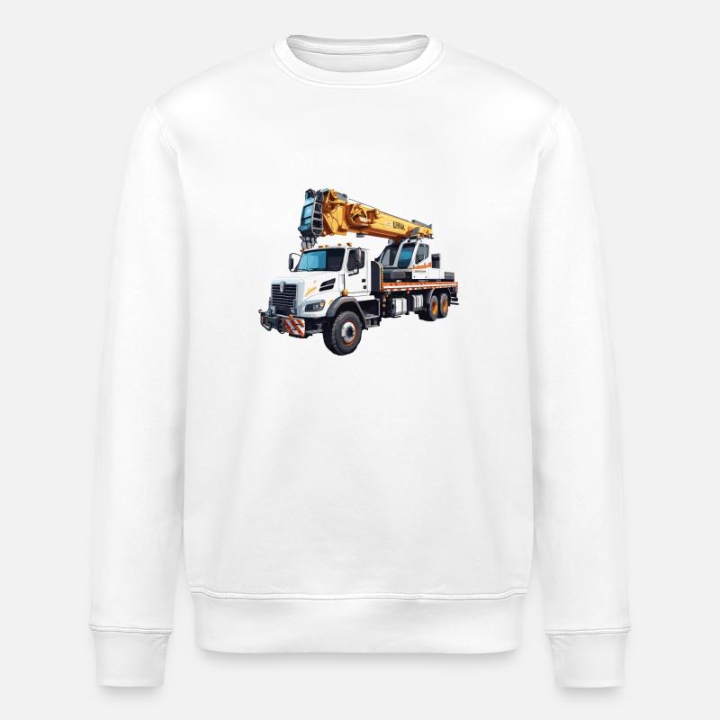 Kran / Baustelle / Seilwinde / Kransystem - Stanley/Stella Unisex Bio-Sweatshirt ROLLER - Weiß