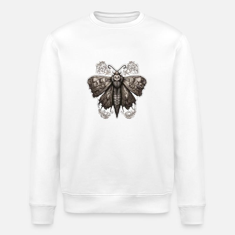Motte / Tier / Insekt / Larve / Schädling - Stanley/Stella Unisex Bio-Sweatshirt ROLLER - Weiß