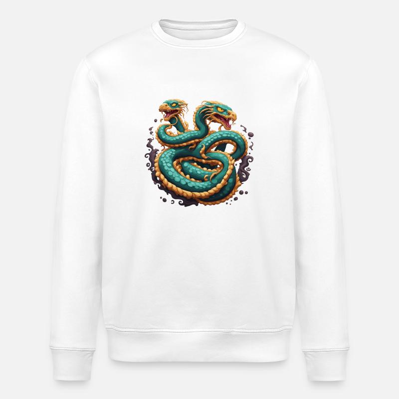 Hydre / Mythologie grecque / Serpent - Sweat bio ROLLER Stanley/Stella Unisexe - blanc