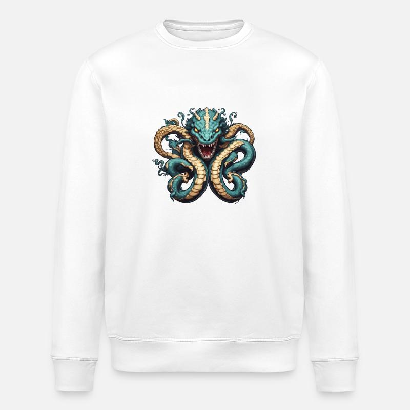 Hydre / Mythologie grecque / Serpent - Sweat bio ROLLER Stanley/Stella Unisexe - blanc