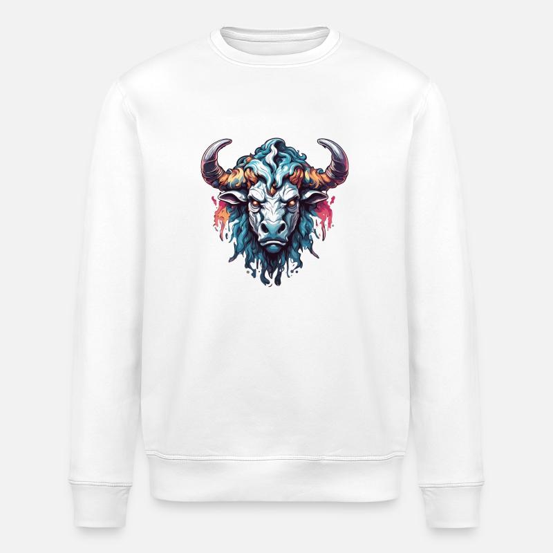 Minotaur / Greek Mythology / Creature - Stanley/Stella ROLLER Unisex Organic Sweatshirt - white