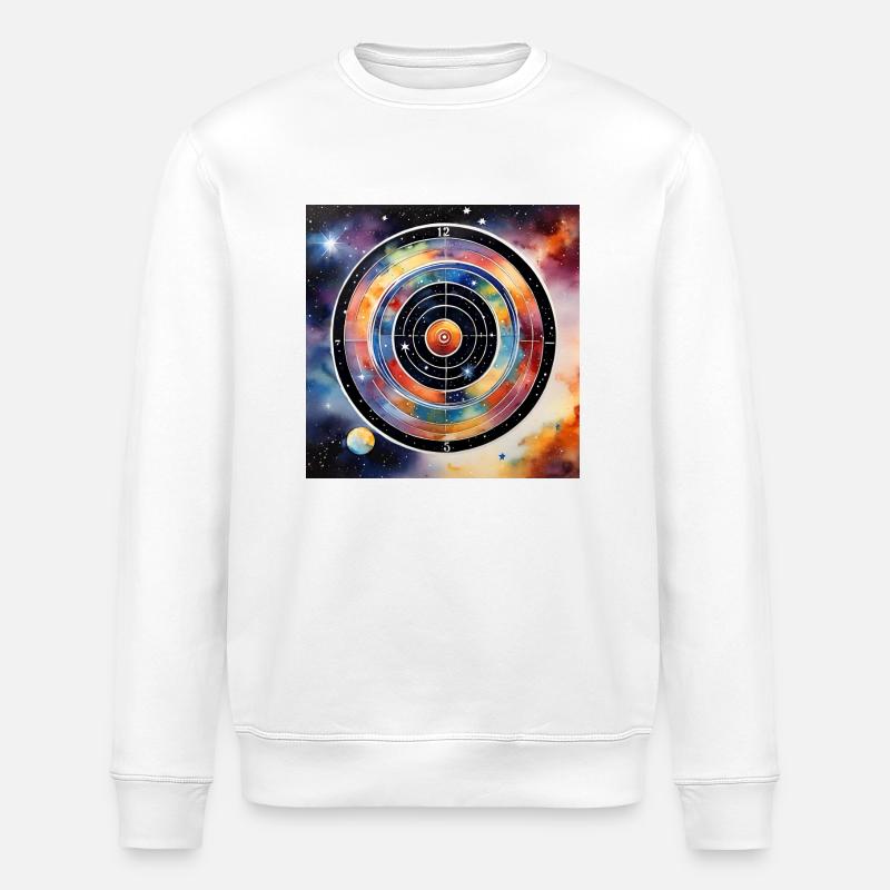 Dartboard Milchstraße - Stanley/Stella Unisex Bio-Sweatshirt ROLLER - Weiß