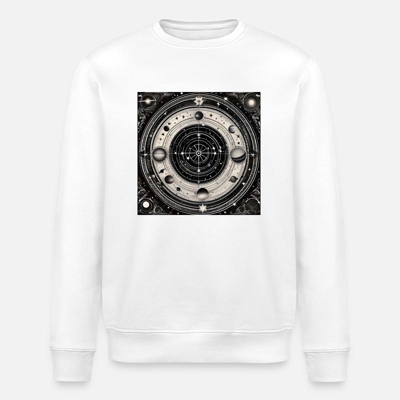 Dartboard Odyssee - Stanley/Stella Unisex Bio-Sweatshirt ROLLER - Weiß