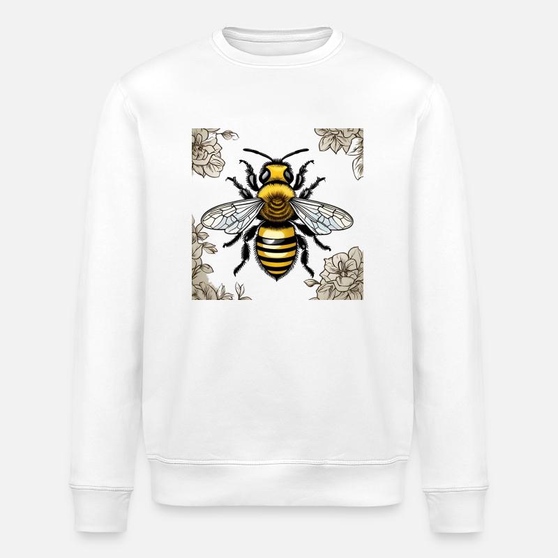 Abeille - Sweat bio ROLLER Stanley/Stella Unisexe - blanc