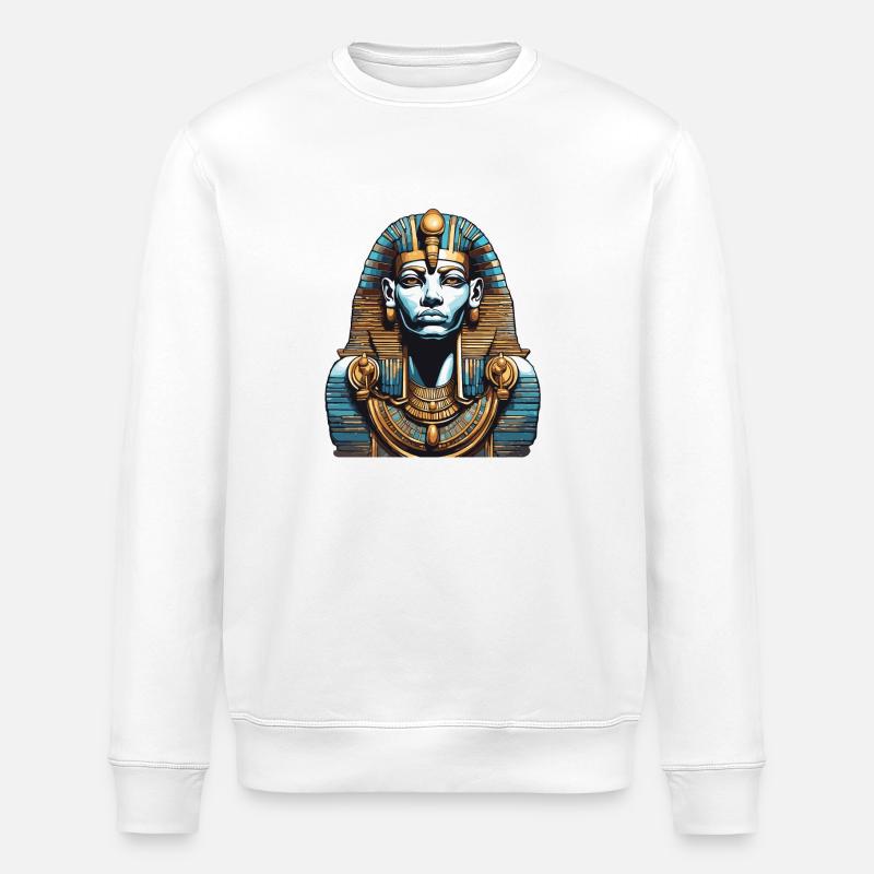 Egypt / Pharaoh / Mummies / Hieroglyphics / Sphinx - Stanley/Stella ROLLER Unisex Organic Sweatshirt - white
