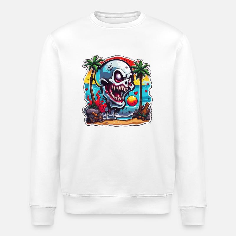 Vampir / Dracula / Blutsauger / Halloween / Mythos - Stanley/Stella Unisex Bio-Sweatshirt ROLLER - Weiß