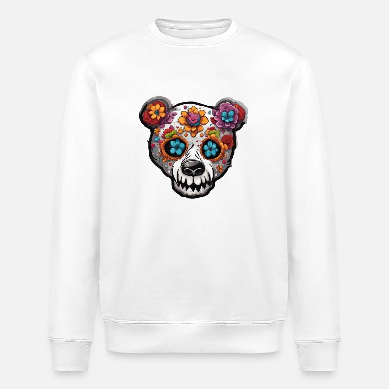 Teddybär / Kuscheltier / Stofftier / Geschenkidee - Stanley/Stella Unisex Bio-Sweatshirt ROLLER - Weiß