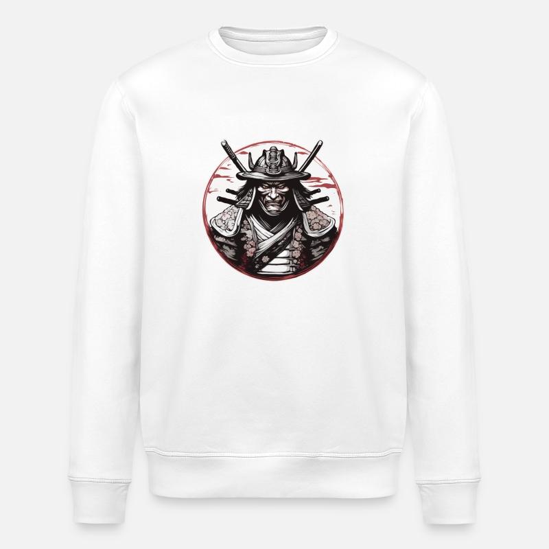 Samurai / Japanese / Harakiri / Katana / Man - Stanley/Stella ROLLER Unisex Organic Sweatshirt - white