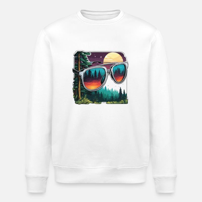 Sunglasses / Reflection / Forest / Reflection - Stanley/Stella ROLLER Unisex Organic Sweatshirt - white