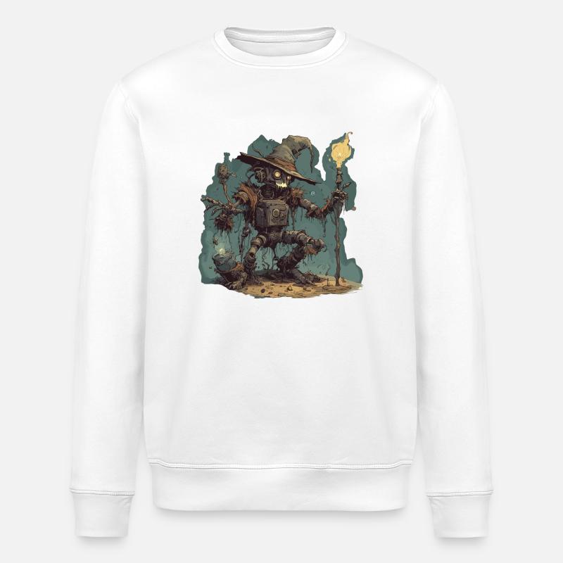 Hexenhandbuch / Zauberbuch / Halloween / Herbst - Stanley/Stella Unisex Bio-Sweatshirt ROLLER - Weiß