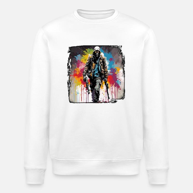 Apocalypse / Doomsday / Destruction / Anarchy - Stanley/Stella ROLLER Unisex Organic Sweatshirt - white