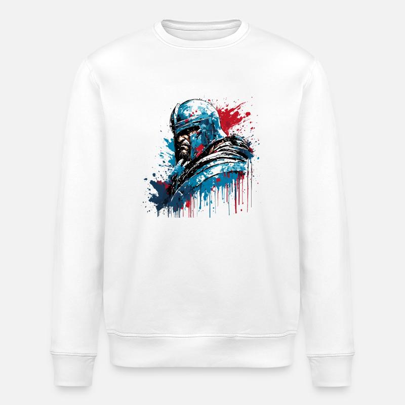 Spartiate / Guerrier / Combattant / Ancien / Sparte - Sweat bio ROLLER Stanley/Stella Unisexe - blanc