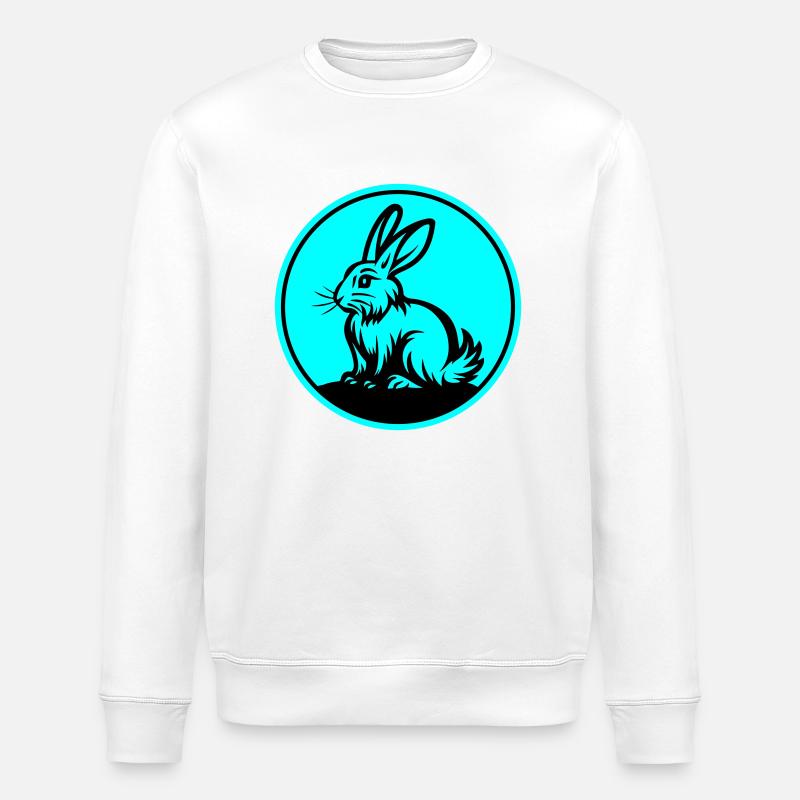 Hase Ostern Symbol - Stanley/Stella Unisex Bio-Sweatshirt ROLLER - Weiß