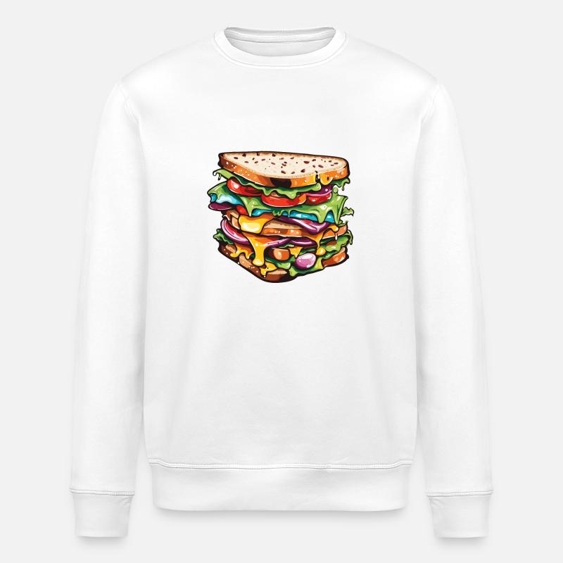 Sandwich / Sandwich / Nourriture / Épicerie - Sweat bio ROLLER Stanley/Stella Unisexe - blanc
