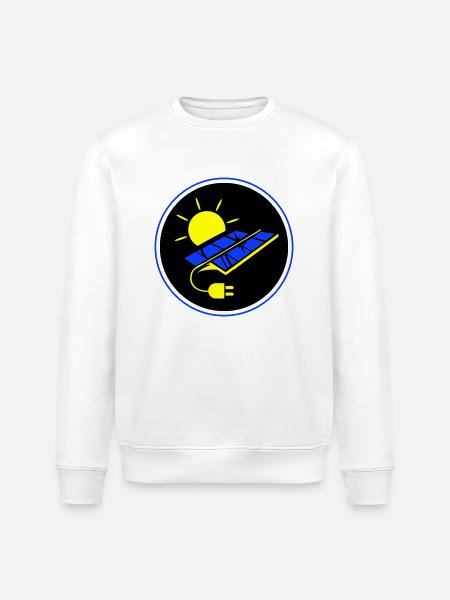 Photovoltaic system symbol solar energy - Stanley/Stella ROLLER Unisex Organic Sweatshirt - white