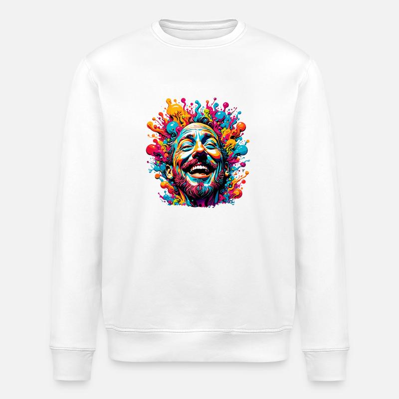 psychedelic / Goa / Hippie / Halluzination / Peace - Stanley/Stella Unisex Bio-Sweatshirt ROLLER - Weiß