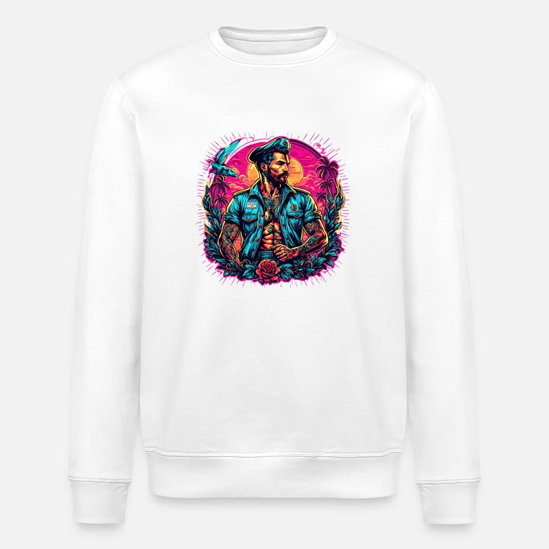 Matrose / Schiffsbesatzung / Decksmann / Anker - Stanley/Stella Unisex Bio-Sweatshirt ROLLER - Weiß
