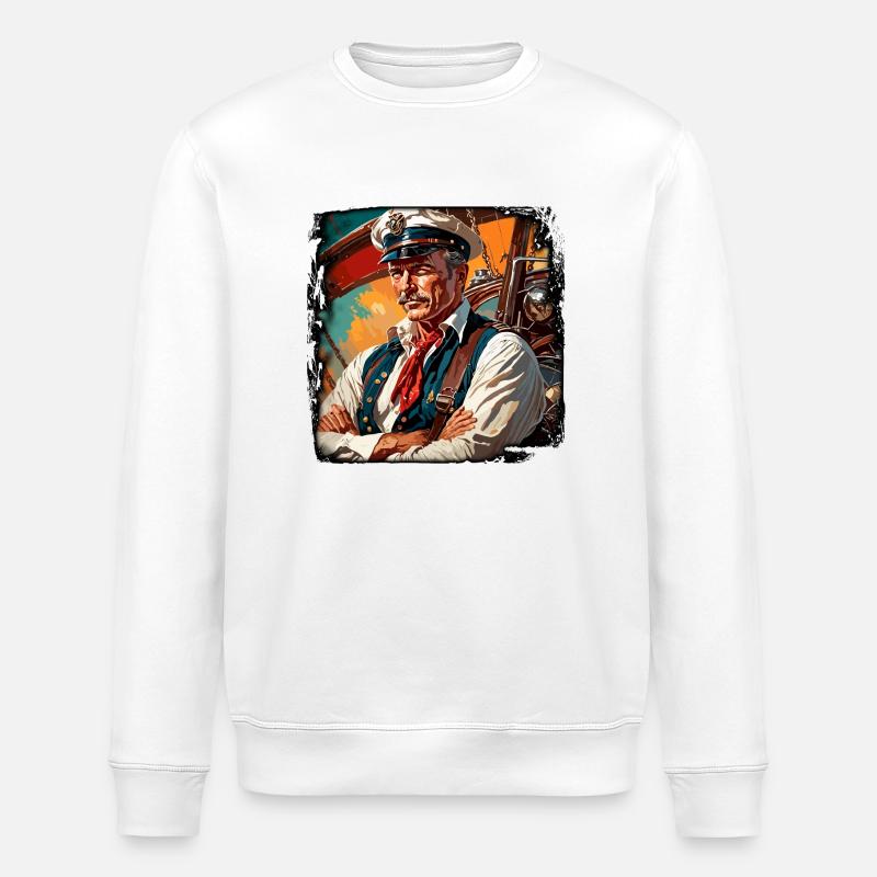 Matrose / Schiffsbesatzung / Decksmann / Anker - Stanley/Stella Unisex Bio-Sweatshirt ROLLER - Weiß