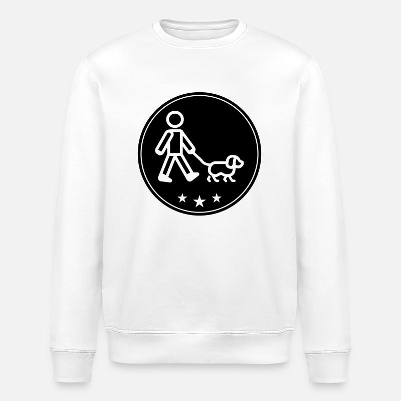 Gassi Gehen Hund - Stanley/Stella Unisex Bio-Sweatshirt ROLLER - Weiß