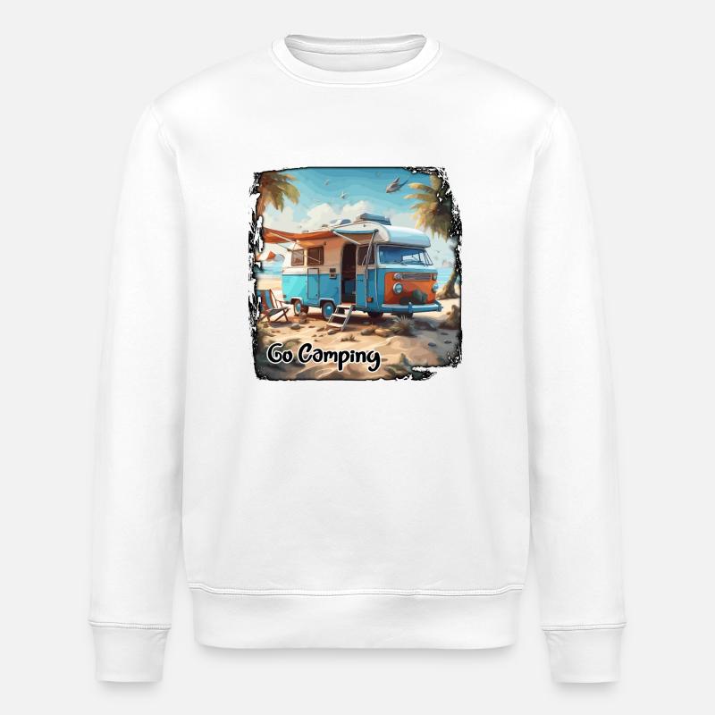 Camping-car / Camping-car / camping / Roadtrip / Voyage - Sweat bio ROLLER Stanley/Stella Unisexe - blanc