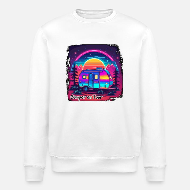 Camping-car / Camping-car / camping / Roadtrip / Voyage - Sweat bio ROLLER Stanley/Stella Unisexe - blanc