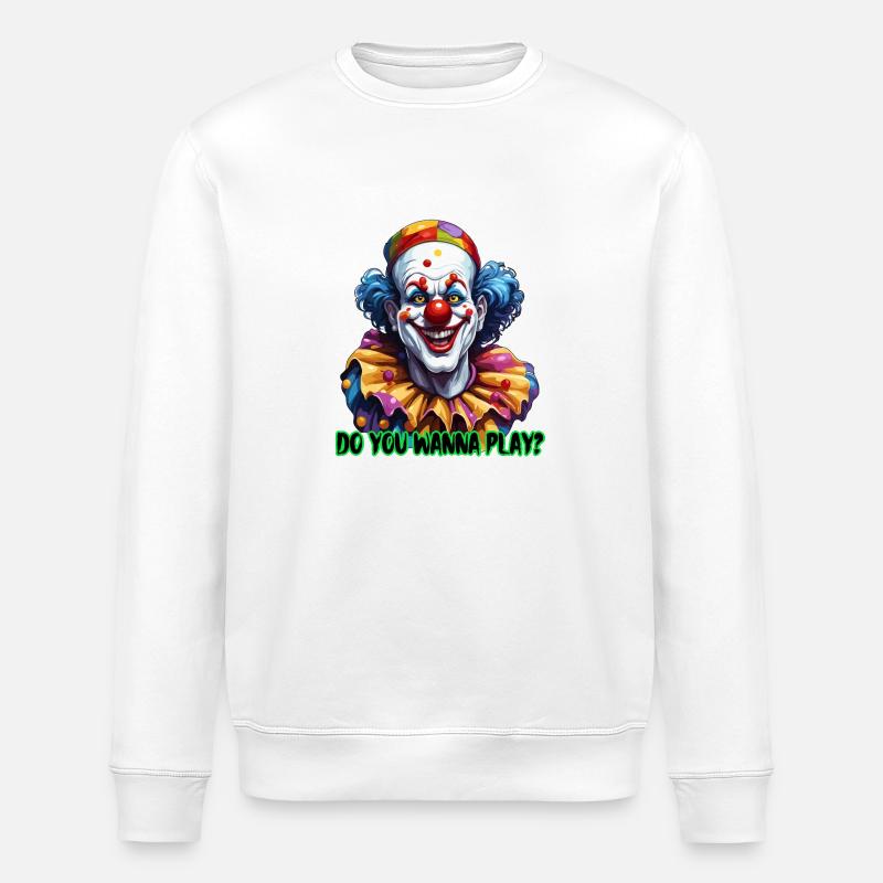 Clown / Cirque / Carnaval / Carnaval / Ludique - Sweat bio ROLLER Stanley/Stella Unisexe - blanc
