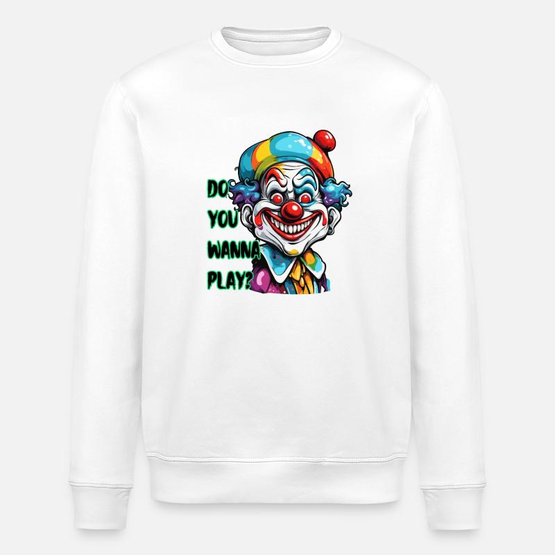 Clown / Cirque / Carnaval / Carnaval / Ludique - Sweat bio ROLLER Stanley/Stella Unisexe - blanc