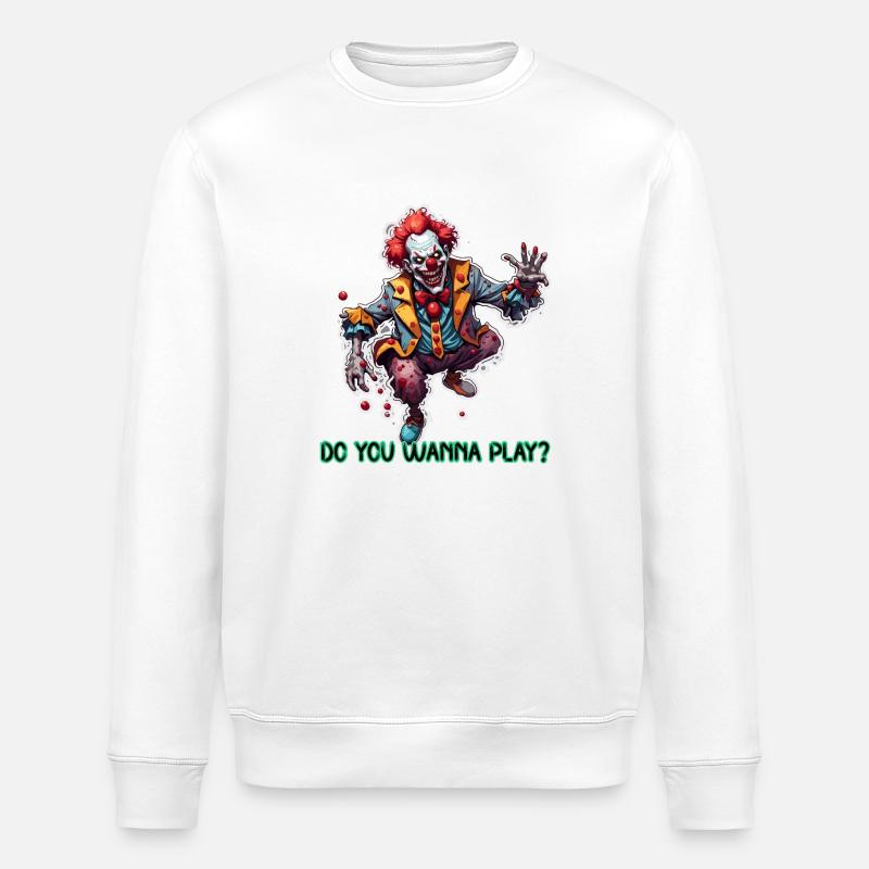 Clown / Circus / Carnival / Carnival / Playful - Stanley/Stella ROLLER Unisex Organic Sweatshirt - white