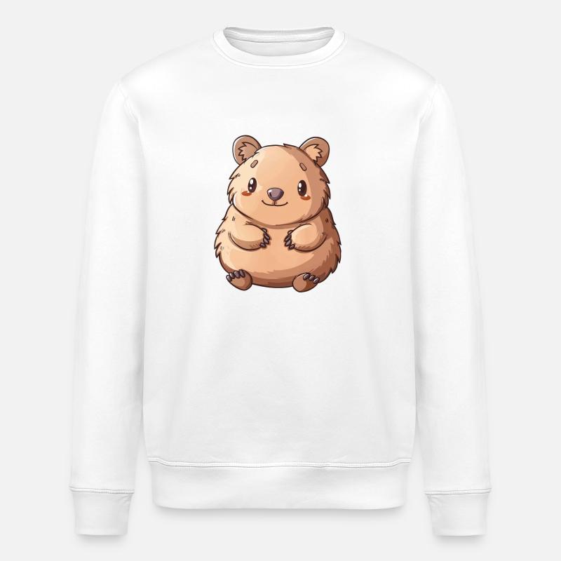 Kawaii Wombat - Stanley/Stella Unisex Bio-Sweatshirt ROLLER - Weiß