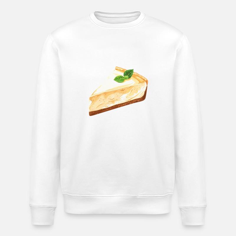 Schöner Cheesecake Illustration - Stanley/Stella Unisex Bio-Sweatshirt ROLLER - Weiß
