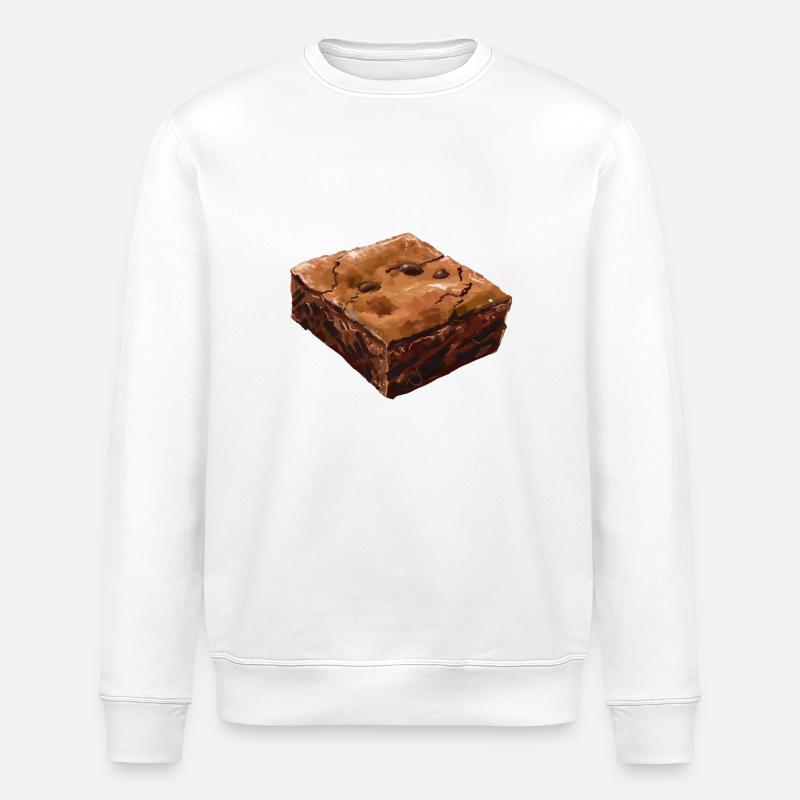 Rustikaler Brownie Illustration - Stanley/Stella Unisex Bio-Sweatshirt ROLLER - Weiß