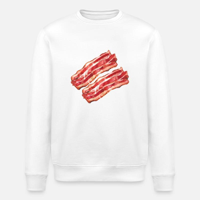 Illustration de bacon stylisé - Sweat bio ROLLER Stanley/Stella Unisexe - blanc