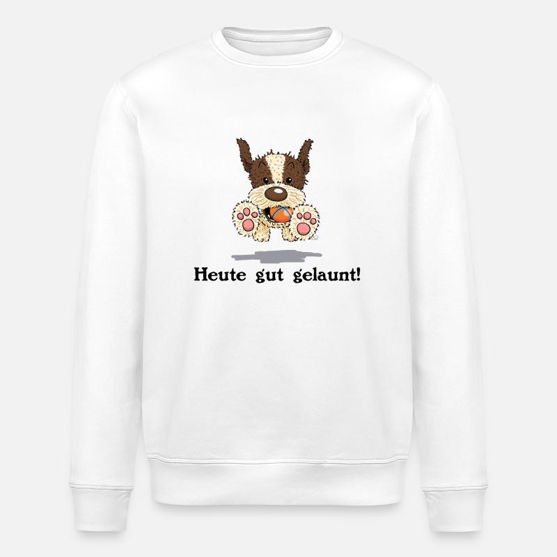 cheerful - Stanley/Stella ROLLER Unisex Organic Sweatshirt - white