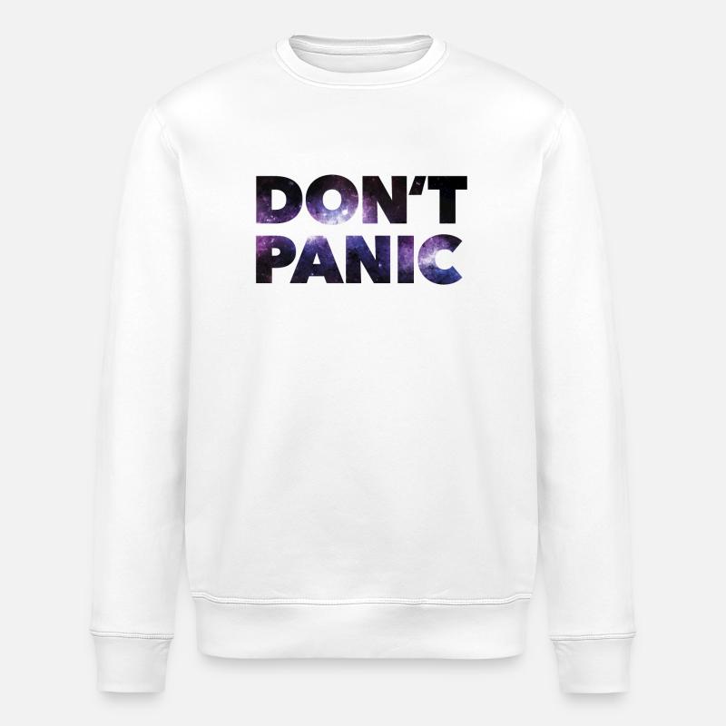 Do not panic * - Stanley/Stella ROLLER Unisex Organic Sweatshirt - white