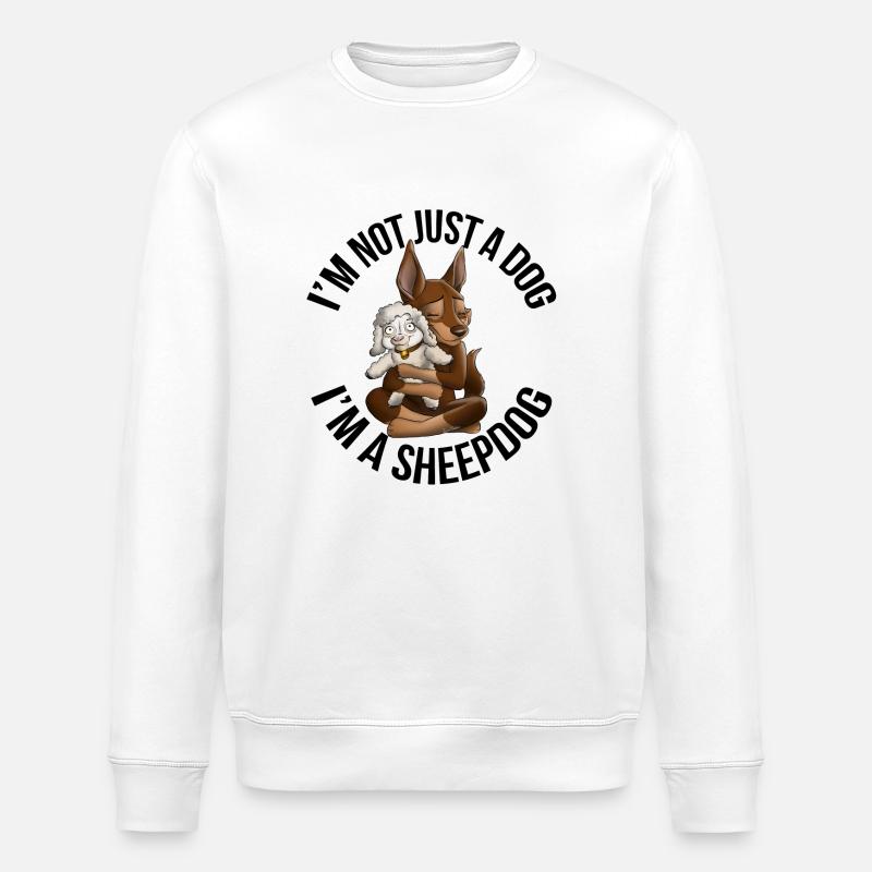 Kelpie Mouton Chocolat Feu - Sweat bio ROLLER Stanley/Stella Unisexe - blanc