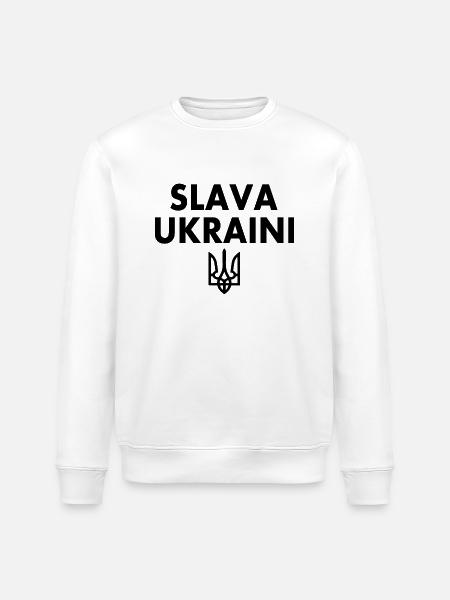 Slava ukraini - Stanley/Stella ROLLER Unisex Organic Sweatshirt - white