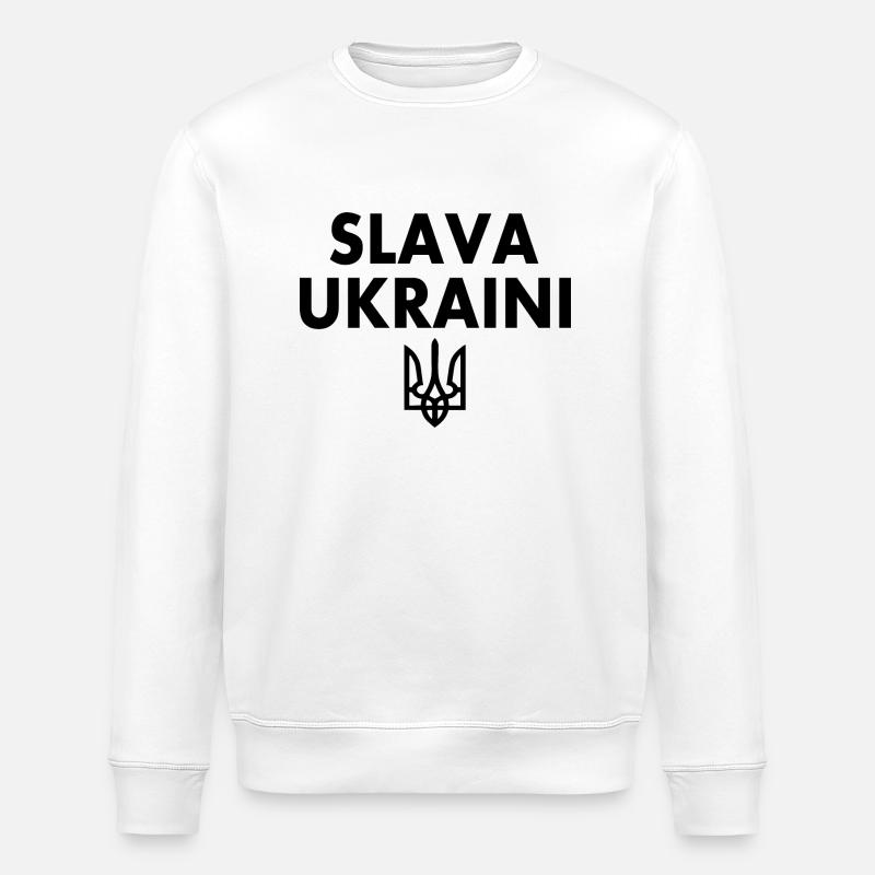 Slava ukraini - Stanley/Stella ROLLER Unisex Organic Sweatshirt - white