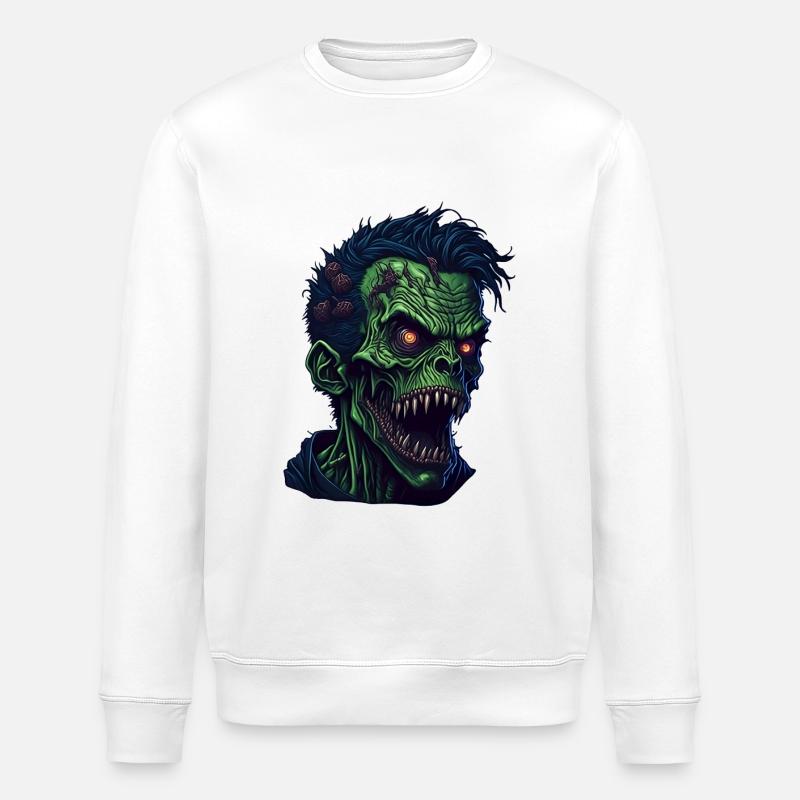 Zombie - Stanley/Stella Unisex Bio-Sweatshirt ROLLER - Weiß