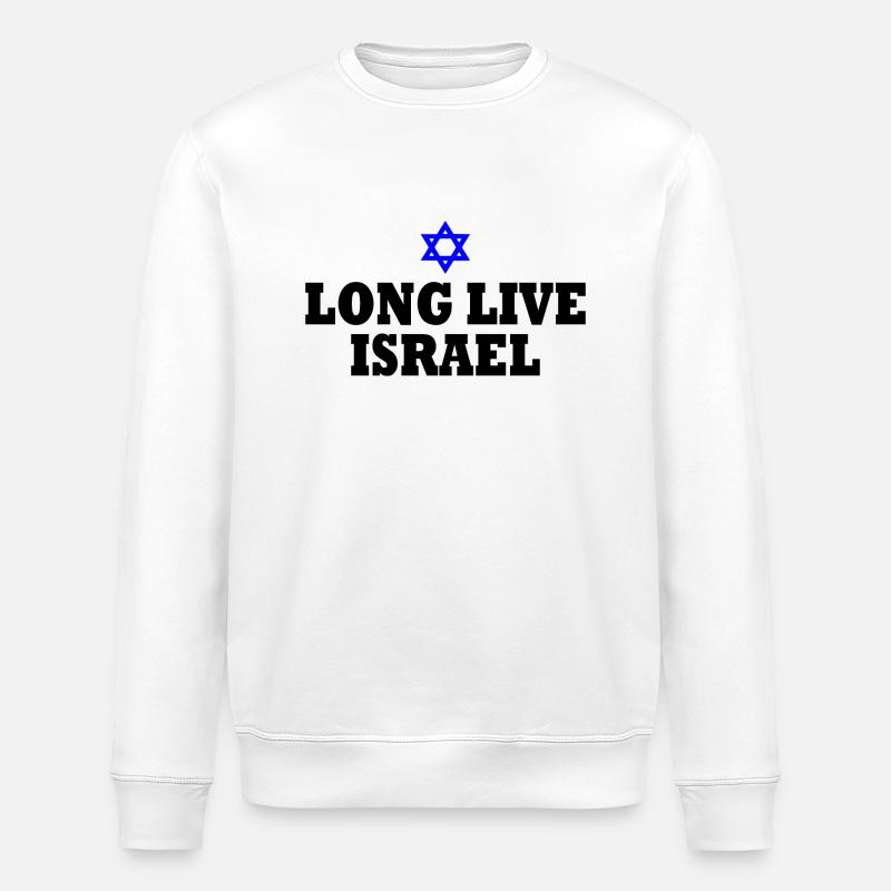 Long live israel - Stanley/Stella Unisex Bio-Sweatshirt ROLLER - Weiß