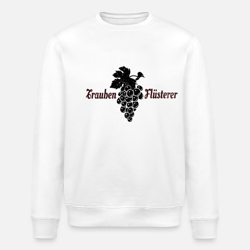 Trauben Flüsterer Wein Weintrinker Winzer - Stanley/Stella Unisex Bio-Sweatshirt ROLLER - Weiß