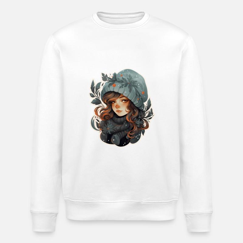 Wintermädchen - Stanley/Stella Unisex Bio-Sweatshirt ROLLER - Weiß