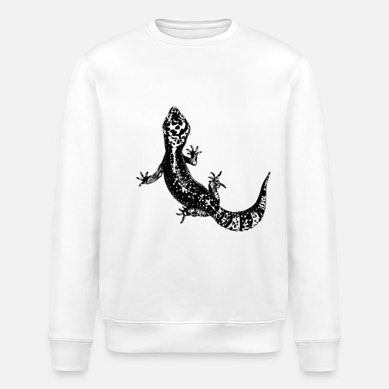 Léopardgecko / Gecko - Sweat bio ROLLER Stanley/Stella Unisexe - blanc