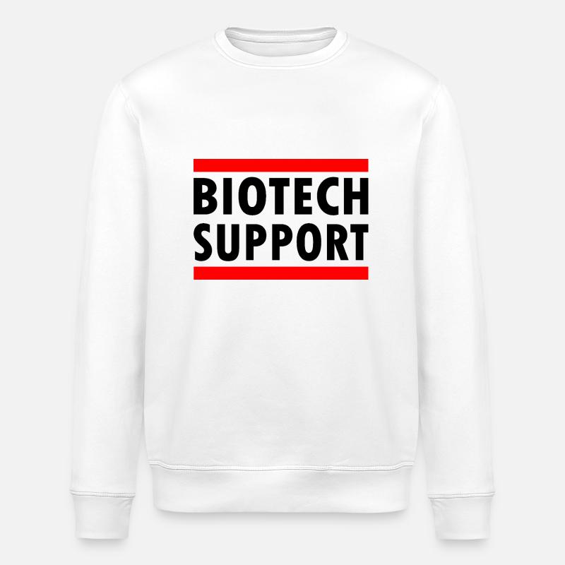 biotech support - Stanley/Stella ROLLER Unisex Organic Sweatshirt - white