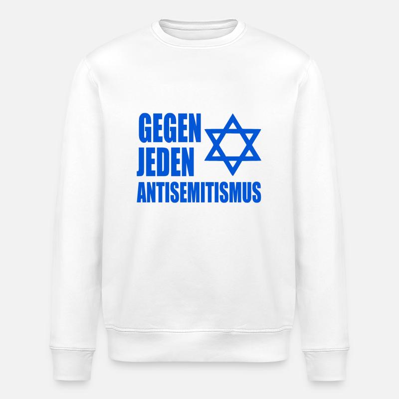 Gegen jeden antisemitismus - Stanley/Stella Unisex Bio-Sweatshirt ROLLER - Weiß