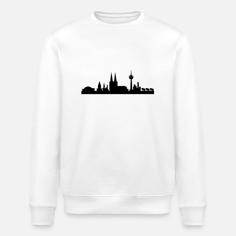 koelner_skyline - Stanley/Stella ROLLER Unisex Organic Sweatshirt - white