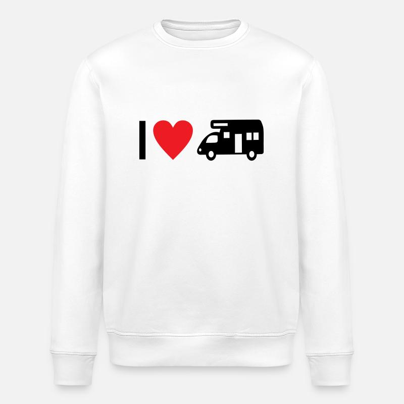 I love Camping - Stanley/Stella Unisex Bio-Sweatshirt ROLLER - Weiß