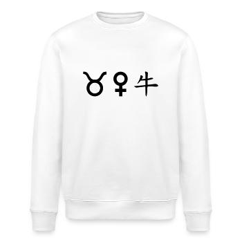 stier venus ochse - Stanley/Stella Unisex Bio-Sweatshirt ROLLER - Weiß - Vorne - Nik (191cm)