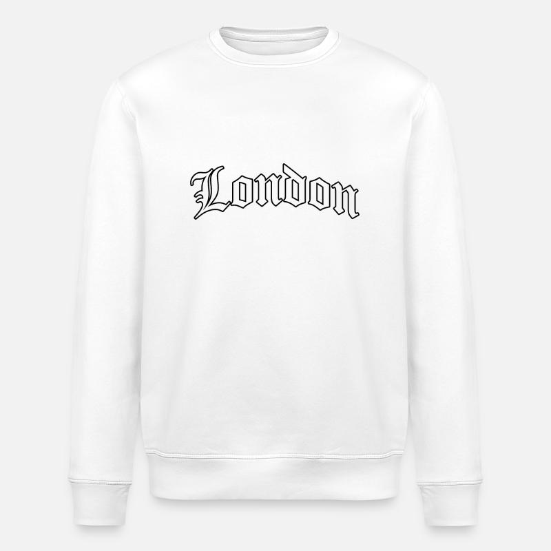 Classic London University Style Logo - Stanley/Stella ROLLER Unisex Organic Sweatshirt - white