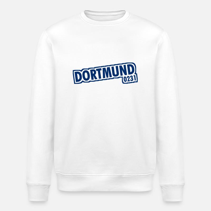 Dortmund - 0231 - Area Code - Stanley/Stella ROLLER Unisex Organic Sweatshirt - white
